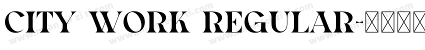 City Work Regular字体转换